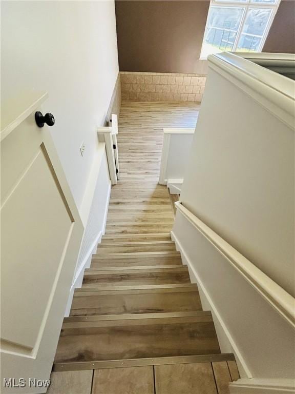 8320 Westfield Rd, Seville, OH 44273 - stairway featuring wood finished floors