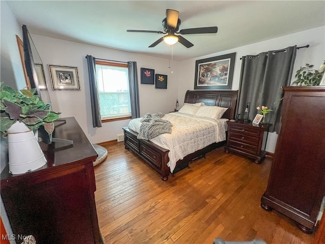 627 Elson St, East Liverpool, OH 43920 - bedroom featuring hardwood / wood-style flooring and ceiling fan