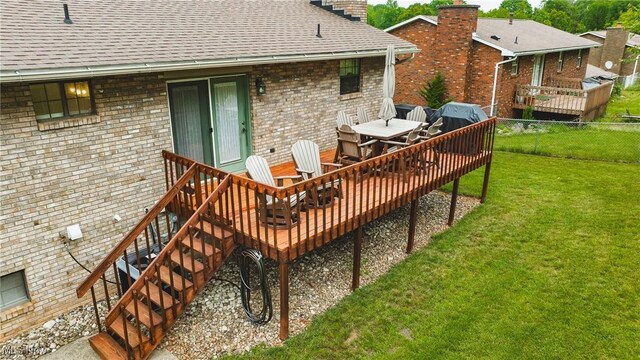 488 Maple Dr, Williamstown, WV 26187 - wooden deck featuring area for grilling