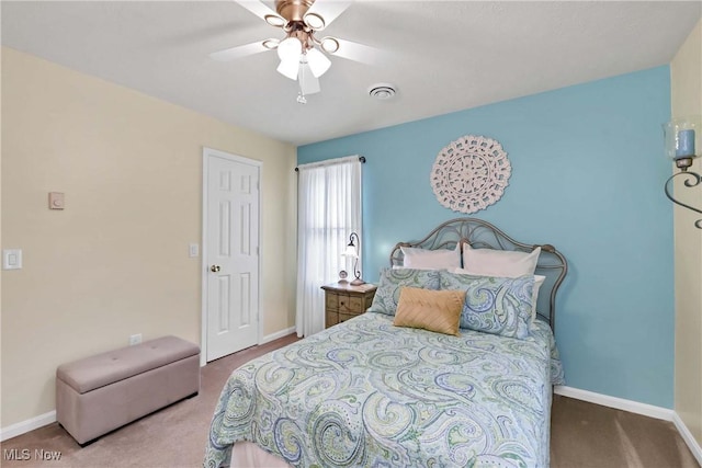1421 Rolling Meadows Dr, Vermilion, OH 44089 - bedroom with carpet flooring, baseboards, and a ceiling fan