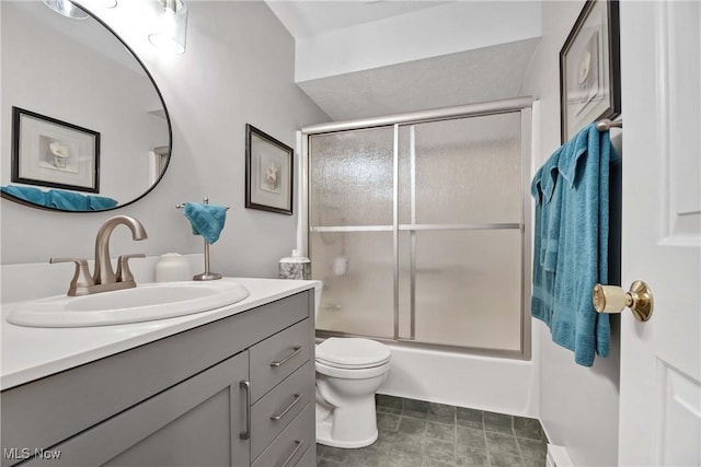 1421 Rolling Meadows Dr, Vermilion, OH 44089 - bathroom with vanity, toilet, and bath / shower combo with glass door