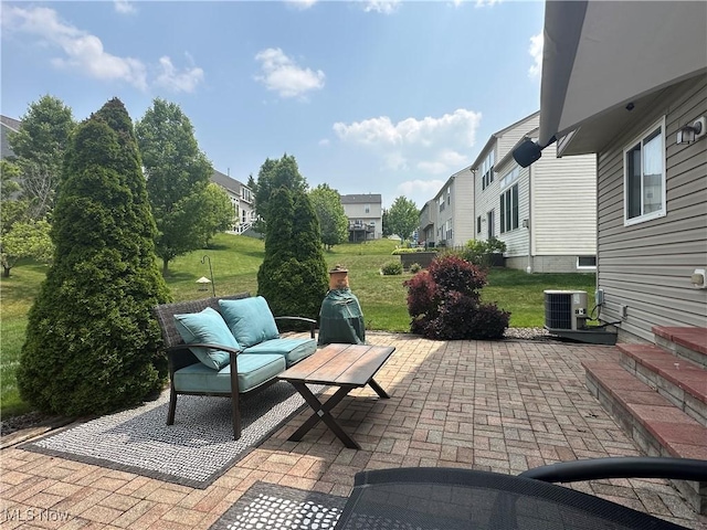2280 Becket Cir, Stow, OH 44224 - view of patio / terrace featuring central AC and an outdoor hangout area
