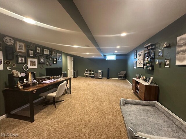 2280 Becket Cir, Stow, OH 44224 - office with carpet floors and baseboards