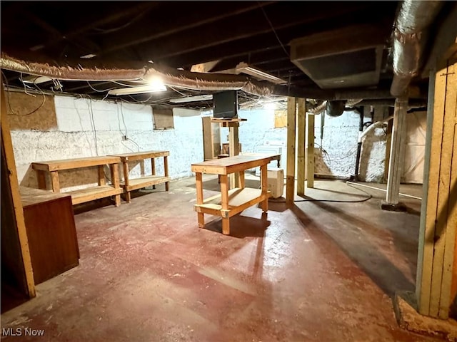 354 Hamilton Ave, Coshocton, OH 43812 - unfinished basement with a workshop area