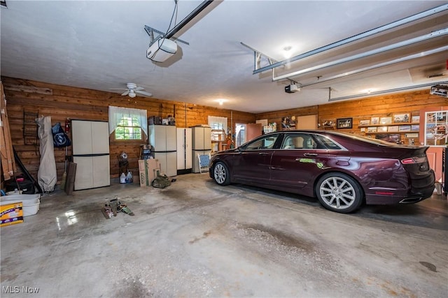 5820 Kildare Cir NW, Canton, OH 44718 - garage with a garage door opener and wooden walls