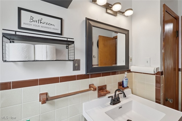 20800 Wilmore Ave, Euclid, OH 44123 - bathroom with a sink and tasteful backsplash