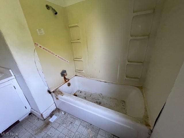15262 Wadsworth Rittman Rd, Rittman, OH 44270 - full bathroom featuring shower / bathtub combination, tile patterned floors, and vanity