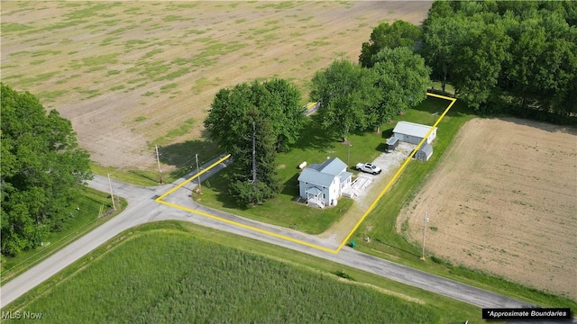 8973 Matty Rd, West Salem, OH 44287 - aerial view of sparsely populated area with property parcel outlined
