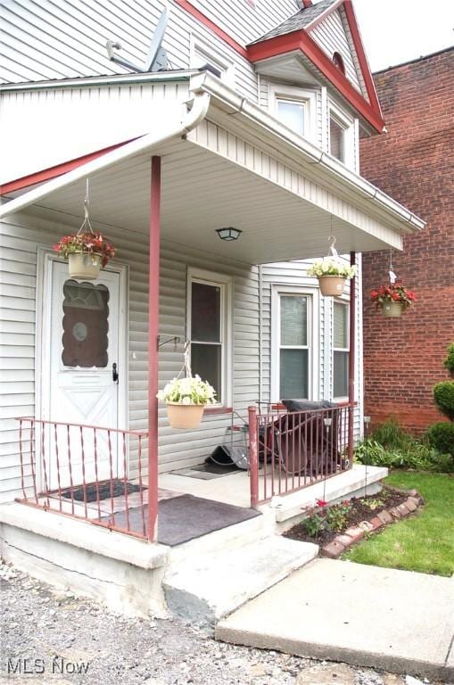 4354 E 71st St, Cleveland, OH 44105 - view of exterior entry with a porch