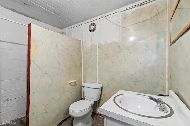 157 W 45th St, Shadyside, OH 43947 - bathroom with toilet and vanity