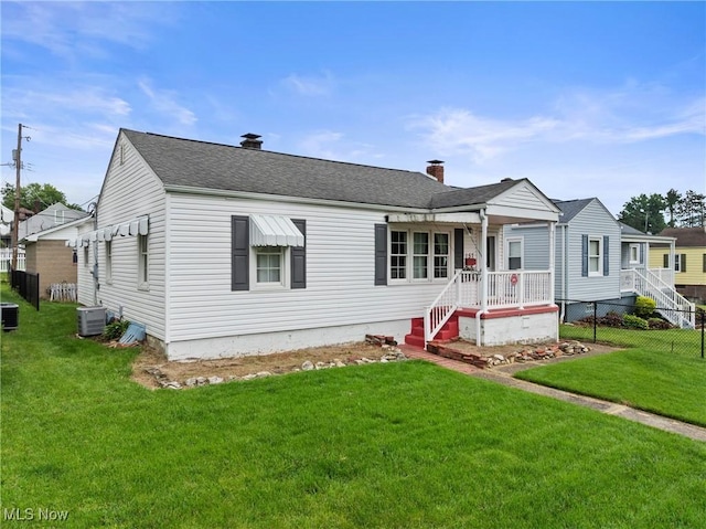 157 W 45th St, Shadyside, OH 43947 - view of front of house with a chimney and cooling unit