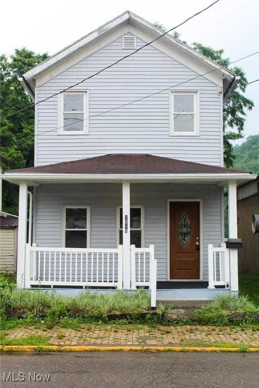 1019 Commerce St, Wellsville, OH 43968 - view of front of property featuring covered porch