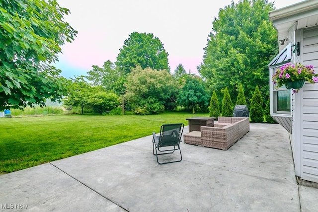 5081 Middle Ridge Rd, Perry, OH 44081 - view of patio featuring an outdoor living space