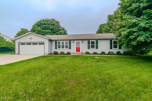 5081 Middle Ridge Rd, Perry, OH 44081 - ranch-style home featuring an attached garage, driveway, and a front yard