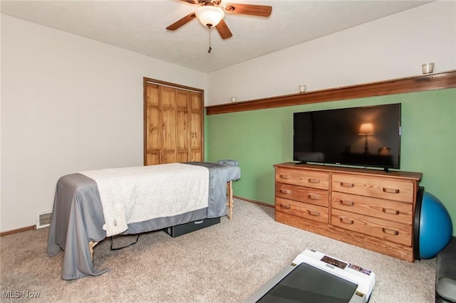 5081 Middle Ridge Rd, Perry, OH 44081 - carpeted bedroom with ceiling fan and baseboards