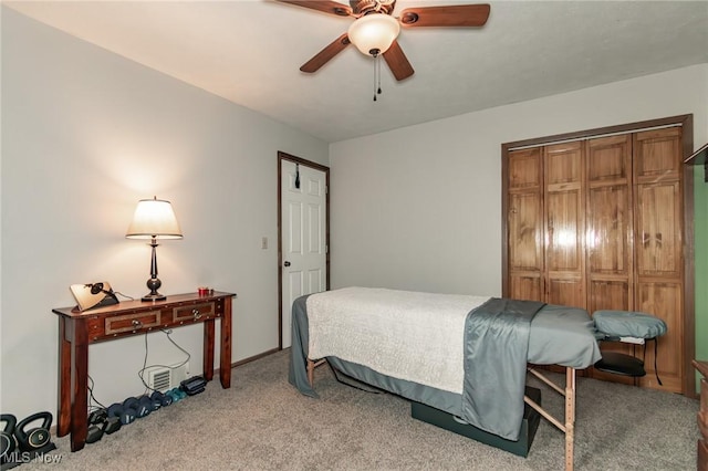 5081 Middle Ridge Rd, Perry, OH 44081 - bedroom featuring carpet flooring and a ceiling fan