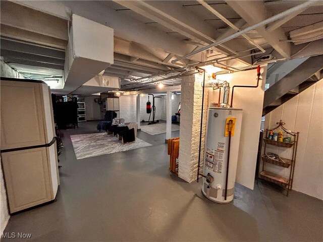31 Marlindale Ave, Boardman, OH 44512 - unfinished below grade area with gas water heater