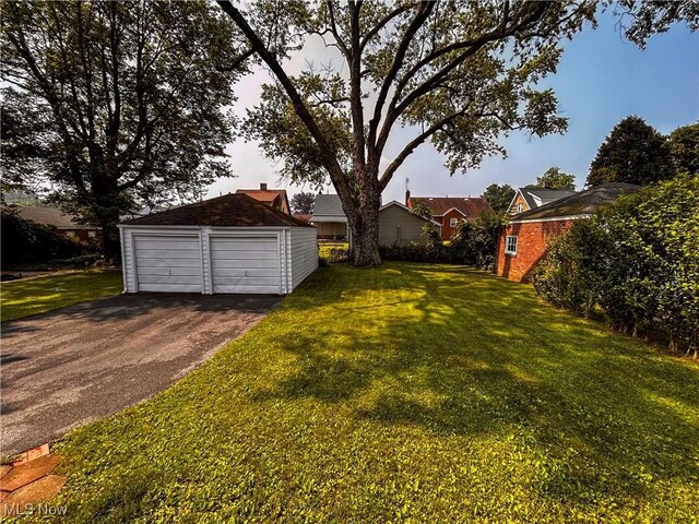 31 Marlindale Ave, Boardman, OH 44512 - view of grassy yard with an outdoor structure and a garage