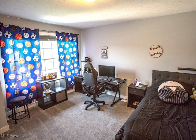 8224 Lilly Ln, Concord, OH 44077 - bedroom with carpet, baseboards, and an office area