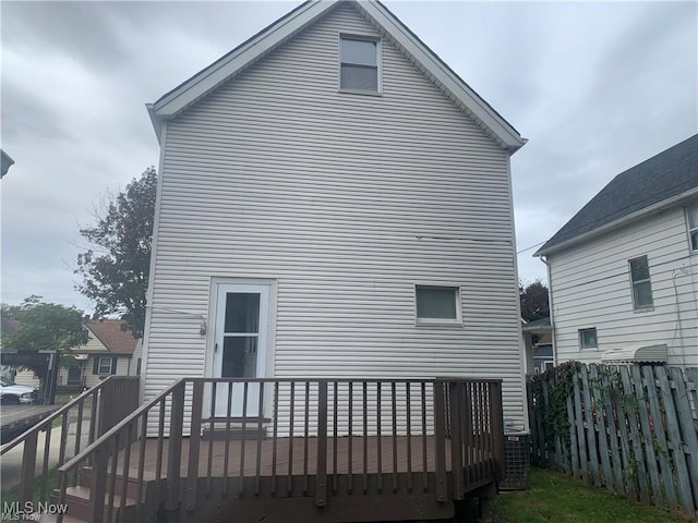 3961 E 53rd St, Newburgh Heights, OH 44105 - rear view of house featuring a deck