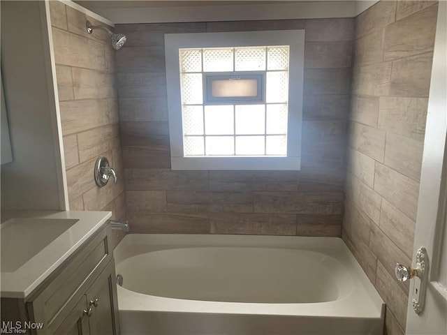 3961 E 53rd St, Newburgh Heights, OH 44105 - bathroom with vanity and bathtub / shower combination