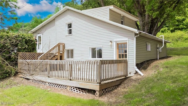 15295 State Route 60, Lowell, OH 45744 - back of house with a deck