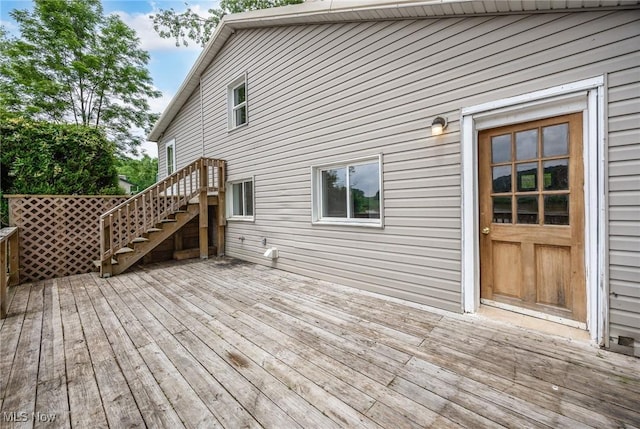 15295 State Route 60, Lowell, OH 45744 - wooden terrace with stairs