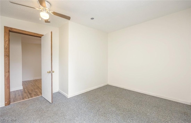 15295 State Route 60, Lowell, OH 45744 - unfurnished bedroom with carpet flooring, baseboards, and a ceiling fan