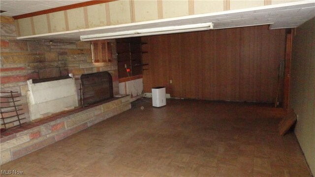 521 Georgia Ave, Chester, WV 26034 - finished basement with a fireplace with raised hearth