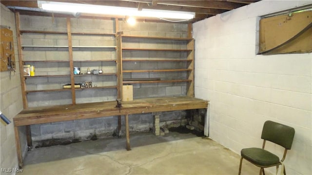 521 Georgia Ave, Chester, WV 26034 - unfinished basement featuring concrete block wall