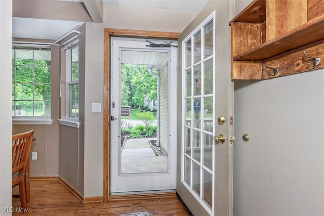 3840 Dartford Ln, Medina, OH 44256 - doorway with wood finished floors and baseboards