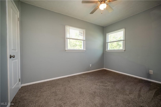 117 N Navarre Ave, Youngstown, OH 44515 - carpeted spare room featuring ceiling fan and baseboards