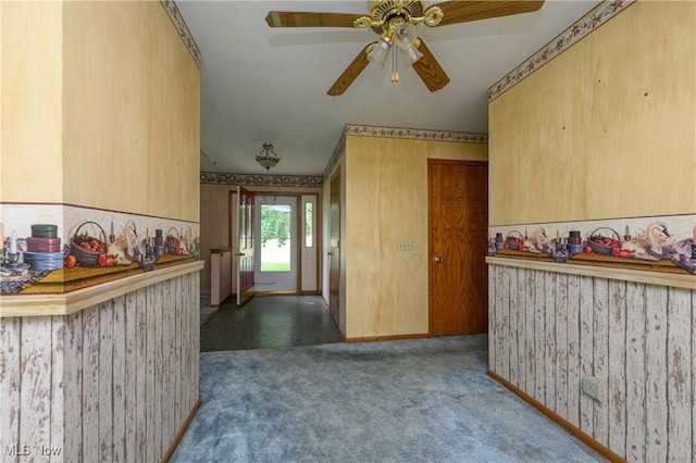 5286 Egypt Rd, Smithville, OH 44677 - kitchen featuring carpet and a ceiling fan