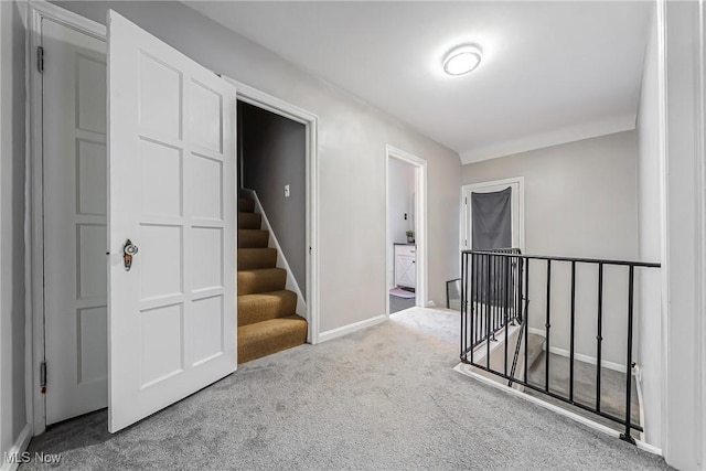 17314 Lomond Blvd, Shaker Heights, OH 44120 - hallway featuring carpet floors and an upstairs landing