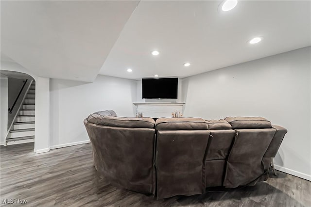 17314 Lomond Blvd, Shaker Heights, OH 44120 - cinema room with wood finished floors and recessed lighting
