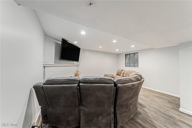 17314 Lomond Blvd, Shaker Heights, OH 44120 - cinema room with recessed lighting and wood finished floors