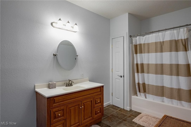 471 Buck Run, Pennsboro, WV 26415 - bathroom with vanity, tile patterned flooring, and shower / bath combo