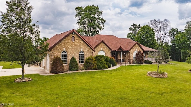 471 Buck Run, Pennsboro, WV 26415 - view of front of home with a front yard and brick siding