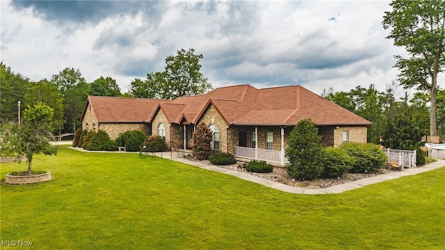 471 Buck Run, Pennsboro, WV 26415 - view of front of home with a front yard and stone siding