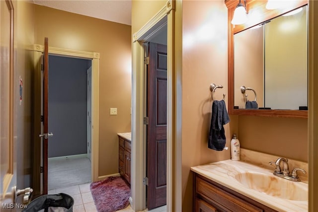 471 Buck Run, Pennsboro, WV 26415 - bathroom featuring vanity, tile patterned floors, and baseboards