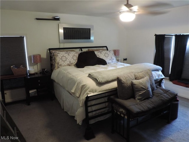 14610 Onaway Rd, Shaker Heights, OH 44120 - bedroom featuring carpet, vaulted ceiling, and ceiling fan