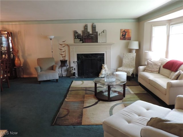 14610 Onaway Rd, Shaker Heights, OH 44120 - living area featuring a fireplace and carpet floors