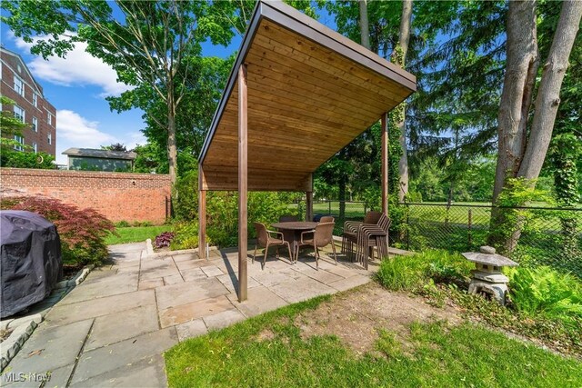 18975 Van Aken Blvd Unit 401, Shaker Heights, OH 44122 - fenced backyard featuring a patio area
