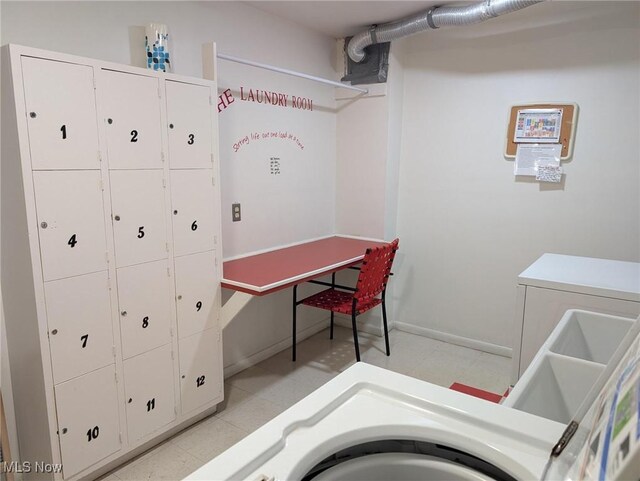 18975 Van Aken Blvd Unit 401, Shaker Heights, OH 44122 - laundry area with cabinet space