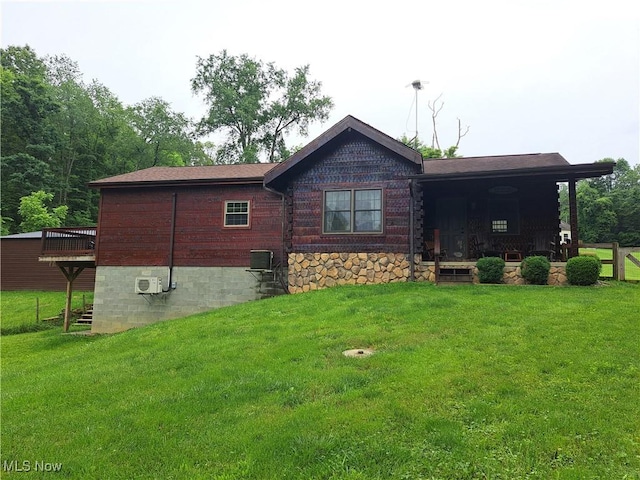 62158 Savage Rd, Cambridge, OH 43725 - back of house with a yard and central AC unit