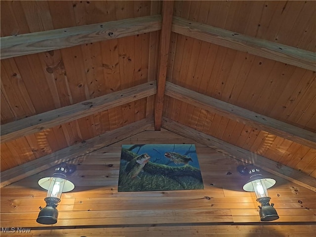 62158 Savage Rd, Cambridge, OH 43725 - detailed view of beam ceiling and a relaxing sauna