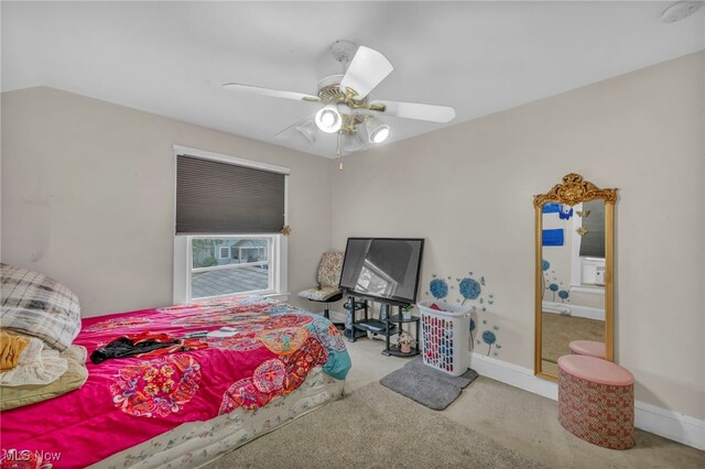 15417 Parkgrove Ave, Cleveland, OH 44110 - bedroom with carpet and a ceiling fan