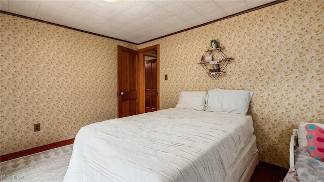 73117 Deck Rd, Freeport, OH 43973 - carpeted bedroom with ornamental molding