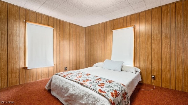 73117 Deck Rd, Freeport, OH 43973 - bedroom featuring carpet and wood walls
