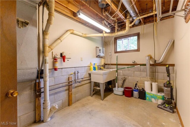 41510 Alderlick Rd, Wellsville, OH 43968 - below grade area with concrete block wall